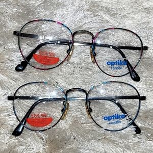 Lot of 2 Vintage Optika London eyeglasses